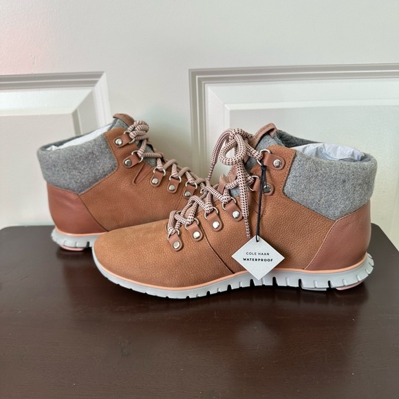 Cole Haan Zerogrand Omni Hiker Waterproof Birch Beige Fleece Lined 7.5 - Picture 8 of 12